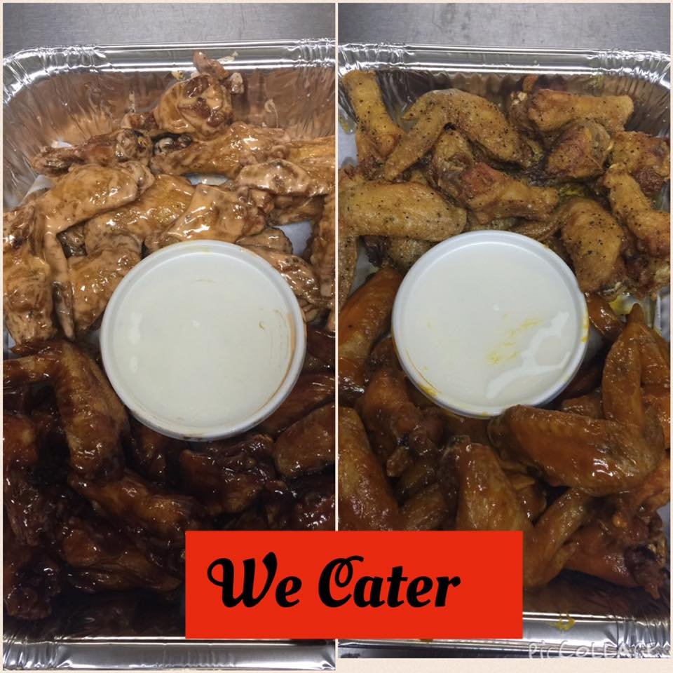 Shrimp wings and salad